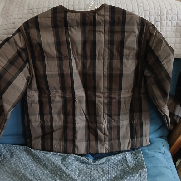Brown Plaid Quilted Jacket - Picture 4 of 4